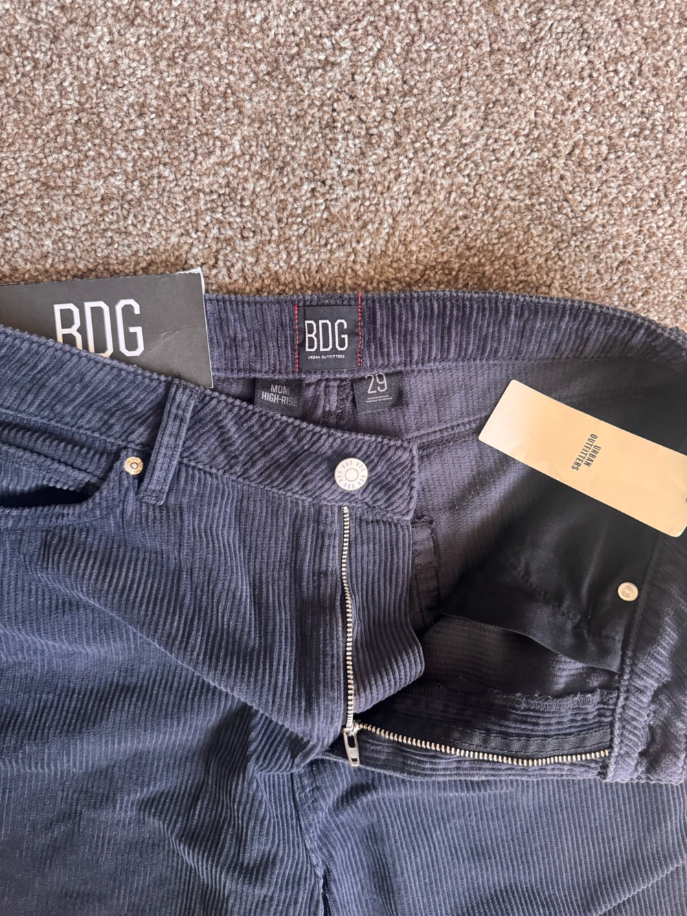 BDG Corduroy mom high rise pants NWT